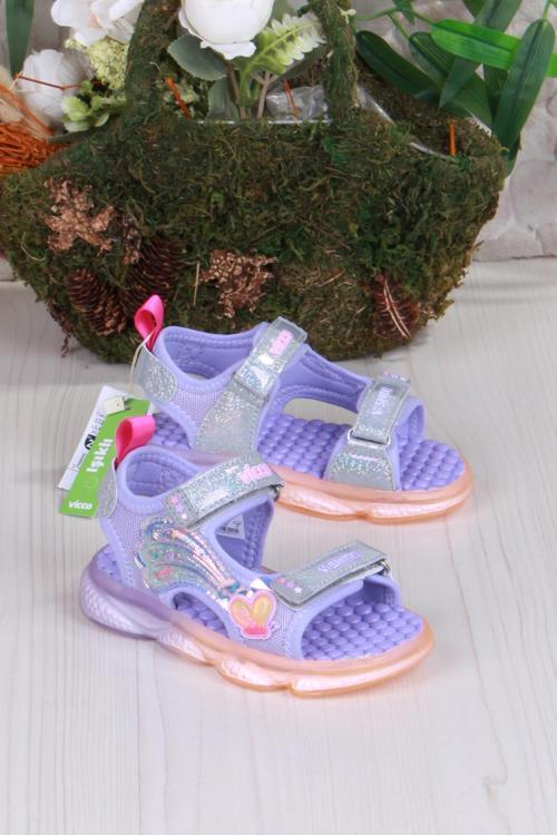 332.B25Y.254 Lila Can Anatomik Işıklı Kız Çocuk Sandalet