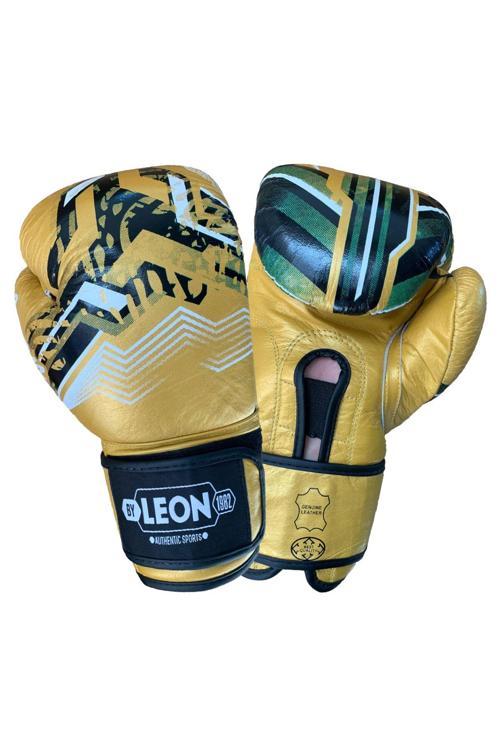 Leon Sword Deri Kick Boks Ve Muay Thai Eldiveni Altın