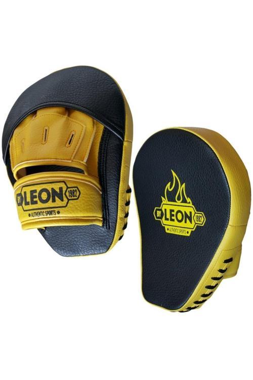 Unisex Sarı Leon Captain Profesyonel Boks, Kick-Boks Lapası Çukur Lapa