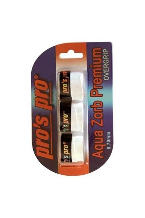 Pros Pro Aqua Zorb Premium 3Lü Overgrip Beyaz G161B