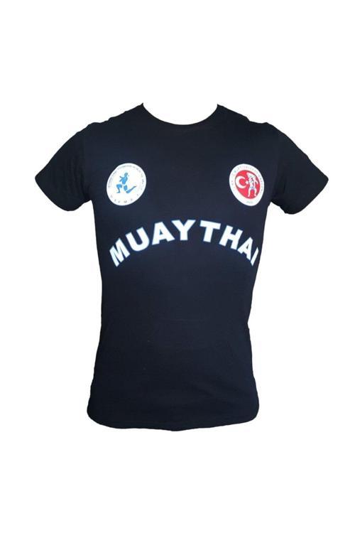 Unisex Siyah Wasedo Muay Thai Tişörtü