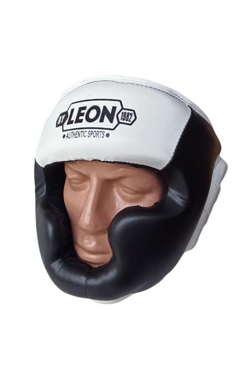 Leon Hardy Boks, Muay Thai Ve Kick-Boks Antrenman Kaskı Siyah Beyaz