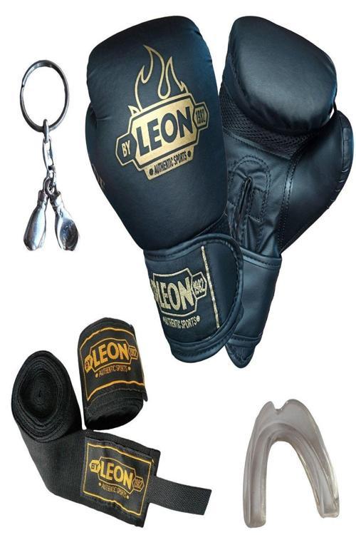 Leon Blade Training Boks, Kick Boks Ve Muay Thai Eldiveni Anahtarlık Dişlik Ve Bandaj Seti 3,5 M
