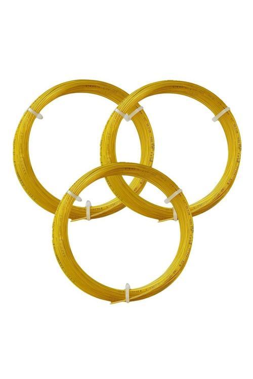3 Adet Poly Gold 1,30 Mm. Raket Kordajı 12 Metre Altın Sarısı