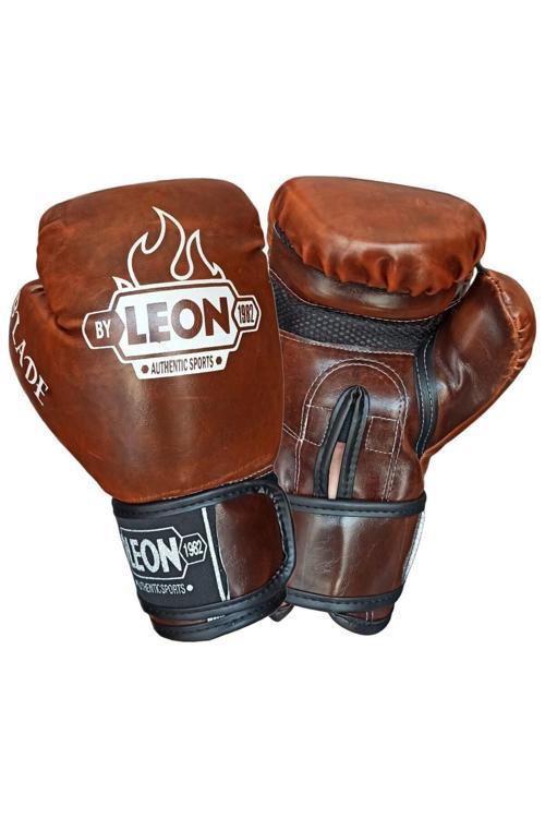 Leon Blade Training Boks, Kick Boks Ve Muay Thai Eldiveni Kahve Renkli