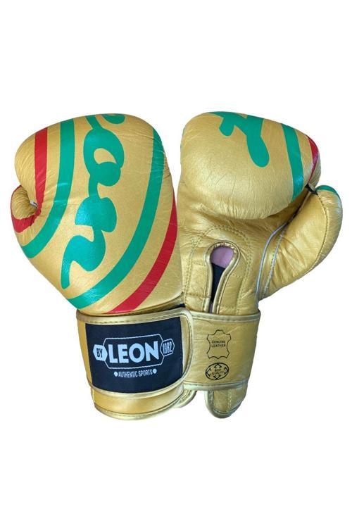Leon Curved Deri Kick Boks Ve Muay Thai Eldiveni Altın