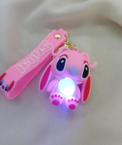 Anahtarlık Silikon Işıklı Stitch Çizgi Film Stiç Anahtarlık Çanta Süsü