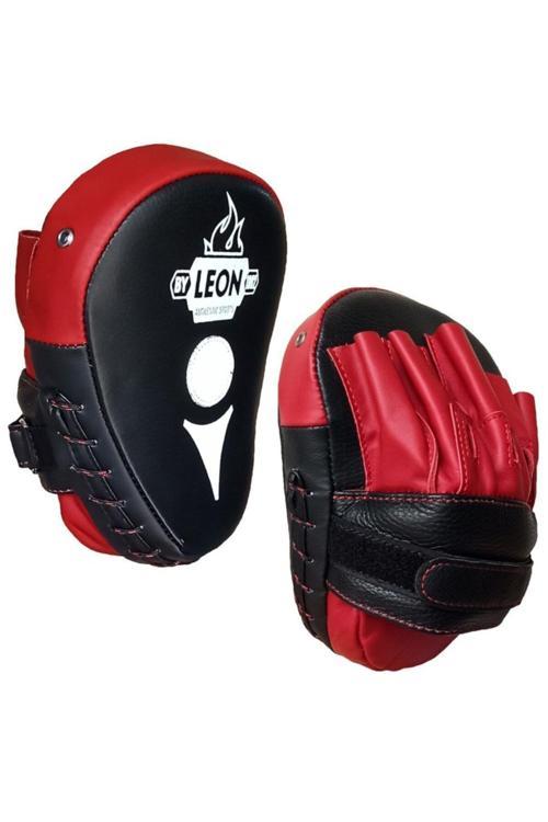 Unisex Kırmızı Deri Boks Ve Kick Boks El Lapası