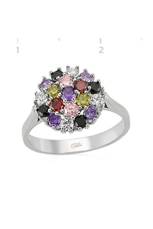 Gümüş Renkli Taşlı Yüzük