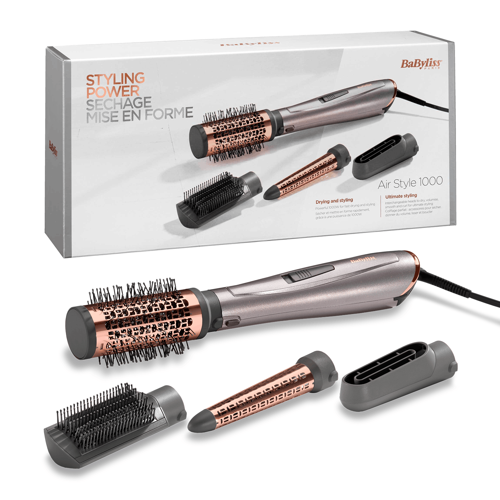 Air Styler 1000 Hava Üflemeli Saç Şekillendirici Seti (4 Aksesuar)-As136E Gri