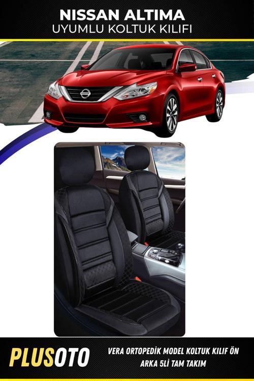 Nissan Altimauyumlu Vera Serisi Siyah Oto Koltuk Kılıfı 5Li Takım Set M-535