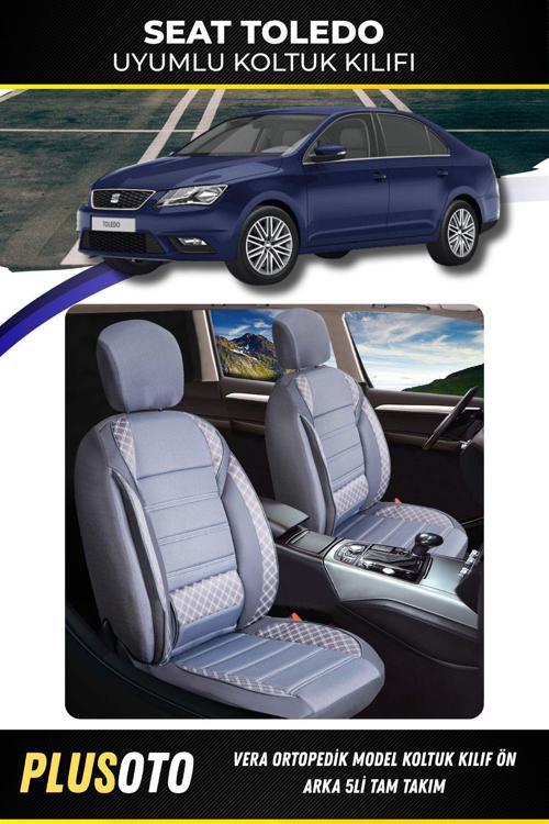 Seat Toledouyumlu Vera Serisi Füme Oto Koltuk Kılıfı 5Li Takım Set M-879
