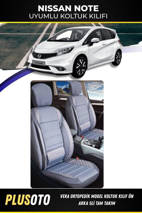 Nissan Noteuyumlu Vera Serisi Füme Oto Koltuk Kılıfı 5Li Takım Set M-555