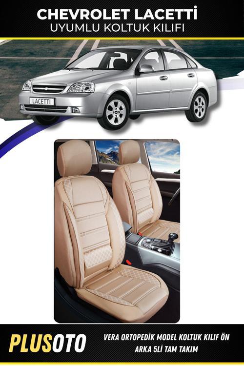Chevrolet Lacetti Uyumlu Vera Serisi Bej Oto Koltuk Kılıfı 5Li Takım Set M-26