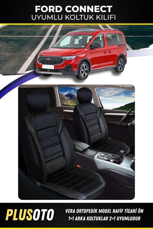 Ford Connect (2+1) Ticari Uyumlu Vera Serisi Bej Oto Koltuk Kılıfı 5Li Takım Set T-18
