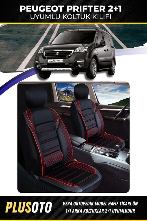 Peugeot Rifter (2+1) Ticari Uyumlu Vera Serisi Bej Oto Koltuk Kılıfı 5Li Takım Set T-22