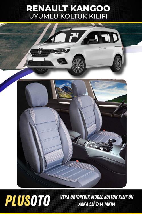 Renault Kangoouyumlu Vera Serisi Füme Oto Koltuk Kılıfı 5Li Takım Set M-795