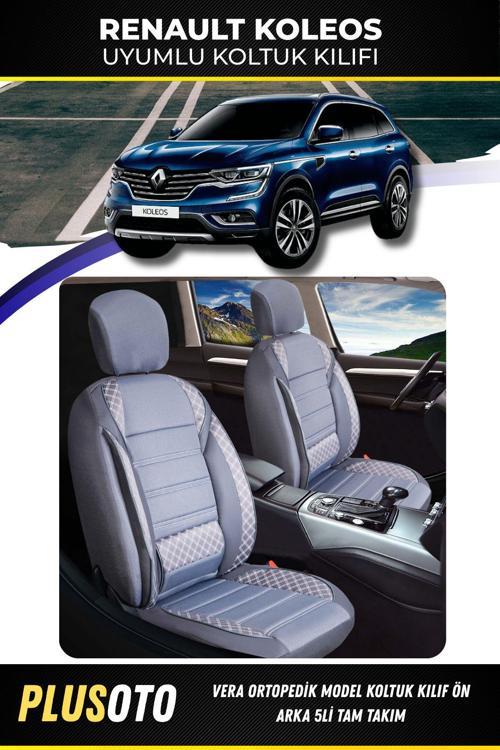 Renault Koleos Uyumlu Vera Serisi Füme Oto Koltuk Kılıfı 5Li Takım Set M-801
