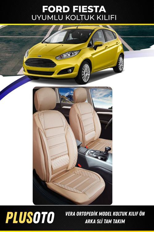 Ford Focus Uyumlu Vera Serisi Bej Oto Koltuk Kılıfı 5Li Takım Set M-272