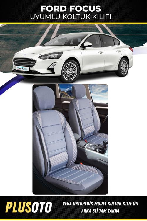 Ford Focus Uyumlu Vera Serisi Siyah Oto Koltuk Kılıfı 5Li Takım Set M-277