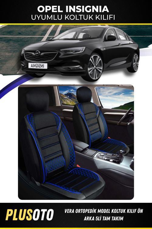 Opel İnsignia Uyumlu Vera Serisi Siyah Mavi Oto Koltuk Kılıfı 5Li Takım Set M-606