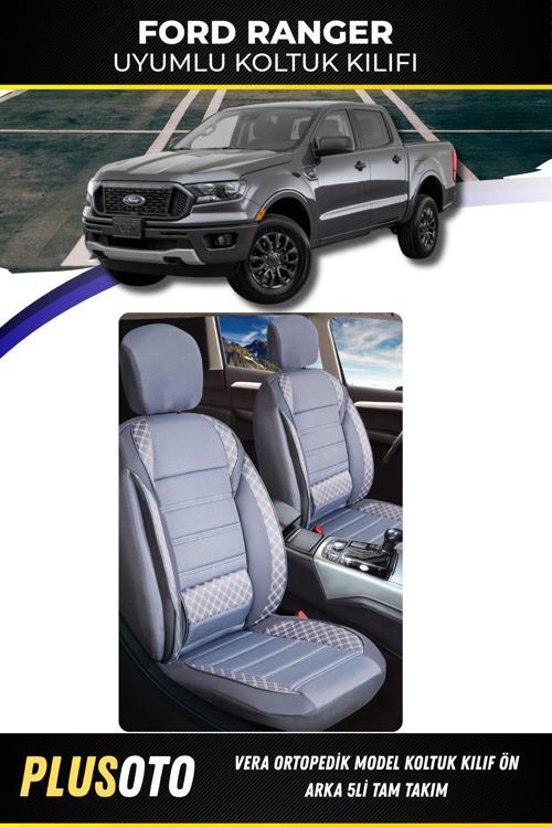 Ford Rangeruyumlu Vera Serisi Füme Oto Koltuk Kılıfı 5Li Takım Set M-303