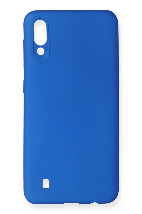 Ayvaz Akseesuar Samsung Galaxy M10 Uyumlu Kılıf Premium Rubber Silikon - Mavi