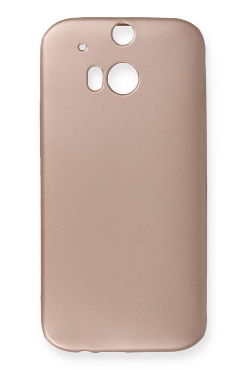 Htc M8 Uyumlu Kılıf Premium Rubber Silikon - Rose Gold