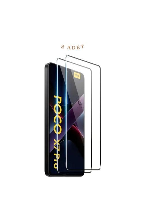 20068310 Xiaomi Poco X7 Pro İle Uyumlu Ekran Koruyucu Şeffaf Temperli Kırılmaz Cam Ekran Koruyucu 2 Adet