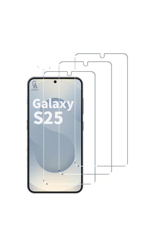 20068310 Samsung Galaxy S25 İle Uyumlu Ekran Koruyucu Şeffaf Temperli Kırılmaz Cam Ekran Koruyucu 3 Adet