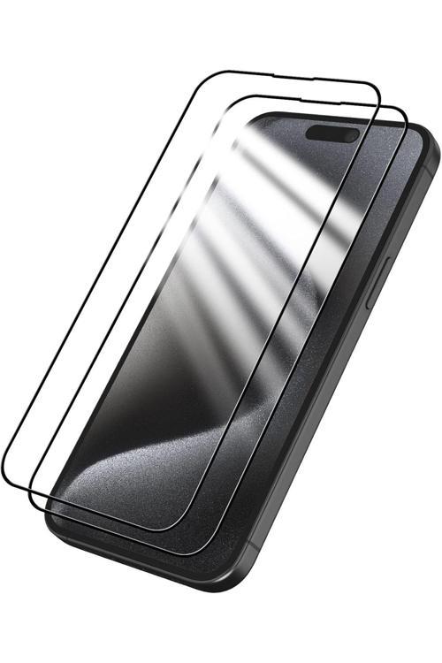 20068310 Apple İphone 16 İle Uyumlu Ekran Koruyucu Şeffaf Temperli Kırılmaz Cam Ekran Koruyucu 2 Adet