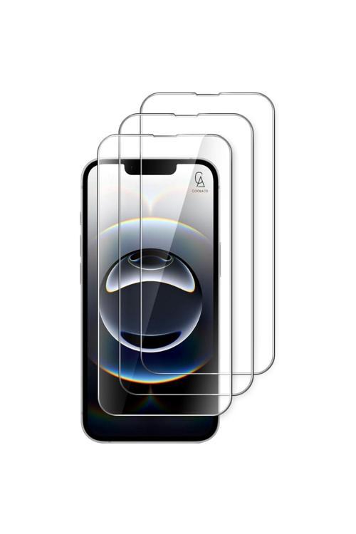 20068310 Apple İphone 16E İle Uyumlu Ekran Koruyucu Şeffaf Temperli Kırılmaz Cam Ekran Koruyucu 3 Adet