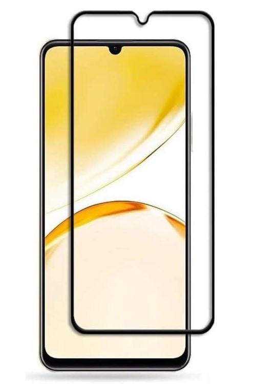 20068310 Realme C53 İle Uyumlu Şeffaf Ekranı Tam Kaplayan 5D Cam Kırılmaz Cam Ekran Koruyucu