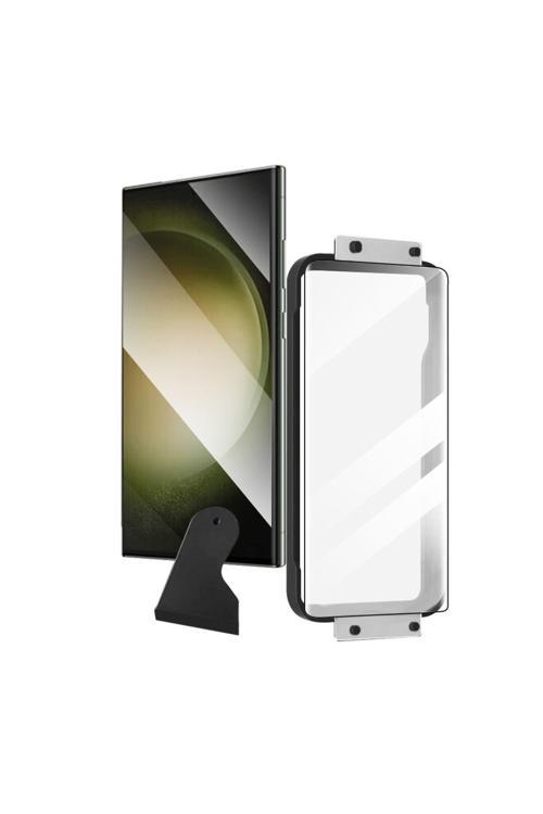 20068310 Samsung Galaxy S23 Ultra Uyumlu Hizalama Aparatlı Kavisli Kenarları Kaplayan Esnek Ekran Koruyucu