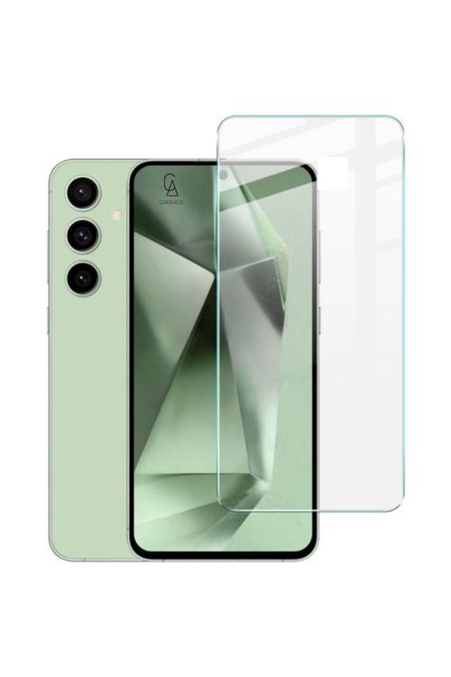 20068310 Samsung Galaxy S24 Fe İle Uyumlu Ekran Koruyucu Şeffaf Temperli Kırılmaz Cam Ekran Koruyucu