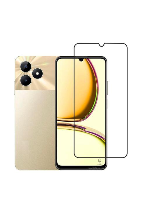 20068310 Realme C53 İle Uyumlu Ekran Koruyucu Şeffaf Temperli Kırılmaz Cam Ekran Koruyucu