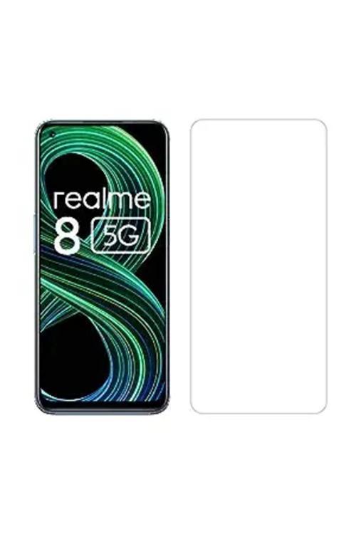 20068310 Realme 8 İle Uyumlu Ekran Koruyucu Şeffaf Temperli Kırılmaz Cam Ekran Koruyucu