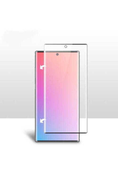 20068310 Samsung Galaxy Note 10 İle Uyumlu Şeffaf Esnek Kavisli Ekranı Tam Kaplayan Pet Ekran Koruyucu