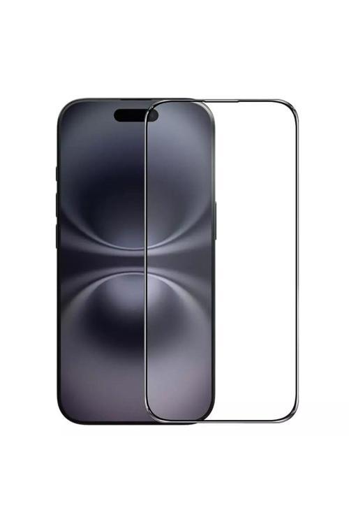 20068310 Apple İphone 16 Pro Max İle Uyumlu Şeffaf Ekranı Tam Kaplayan 5D Cam Kırılmaz Cam Ekran Koruyucu