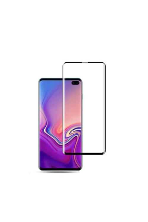 20068310 Samsung Galaxy S10 Plus İle Uyumlu Şeffaf Esnek Kavisli Ekranı Tam Kaplayan Pet Ekran Koruyucu