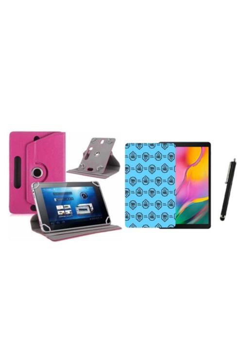 Ayvaz Akseesuar Lenovo Milx 520 Uyumlu Set Universal Tablet Kılıfı Nano Ekran Koruyucu+Kalem