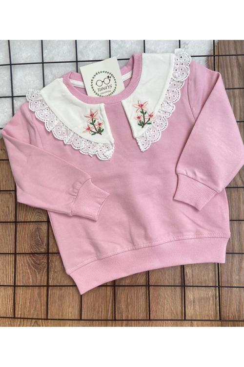 Dantel Yaka Süper Kalite Sweatshirt