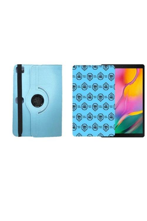 Ayvaz Akseesuar Samsung T230/ Kılıf Dönebilen Standlı Kancalı Kamera Yeri Uyumlu Tablet Kılıfı Ekran Koruyucu
