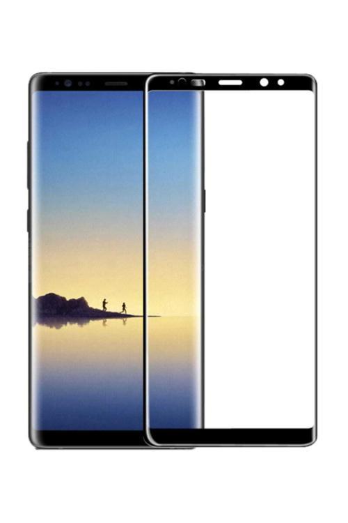 For Samsung Galaxy Note 8 3D Kavisli Temperli Cam Full Ekran Koruyucu Kırılmaz Film Siyah