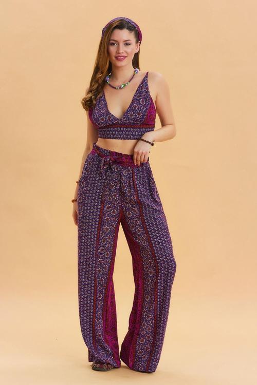 Beli Lastikli Kuşak Detaylı Yazlık Pantolon