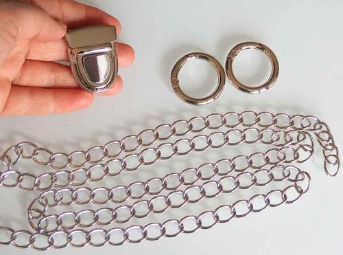 Gümüş Renk Zincir Set