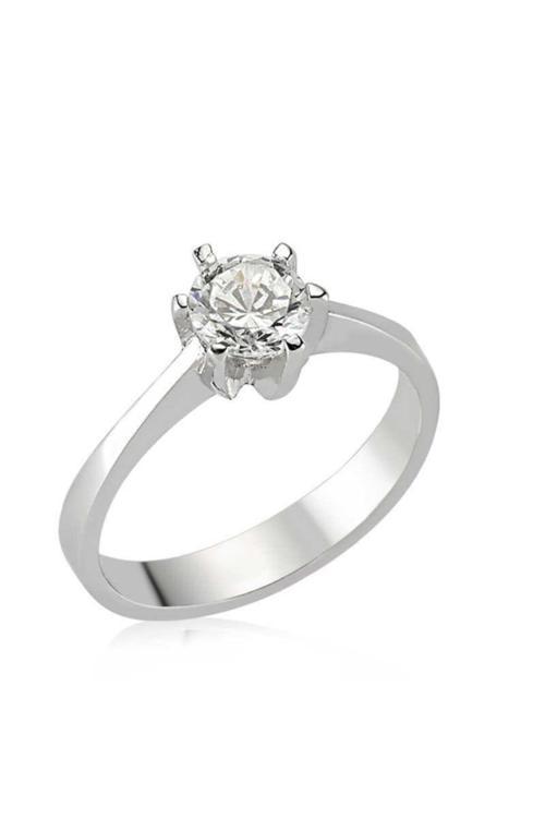 Gümüş Tek Taş Kadın Yüzük