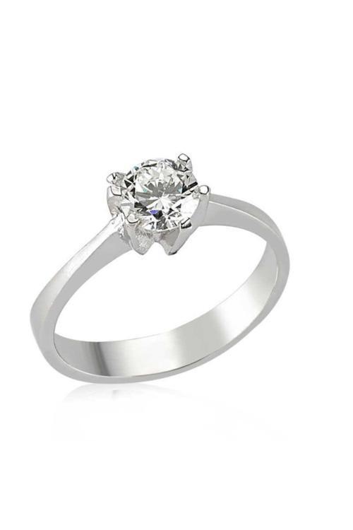 Gümüş Tek Taş Kadın Yüzük