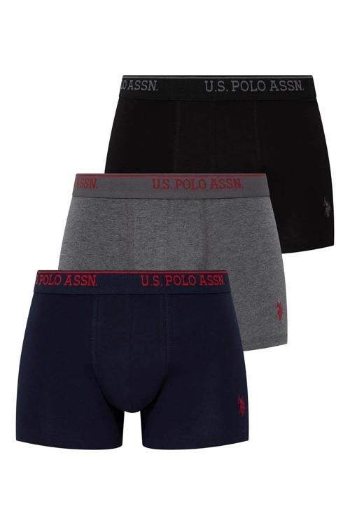 Erkek Siyah-Lacivert-Antrasit 3 lü Boxer