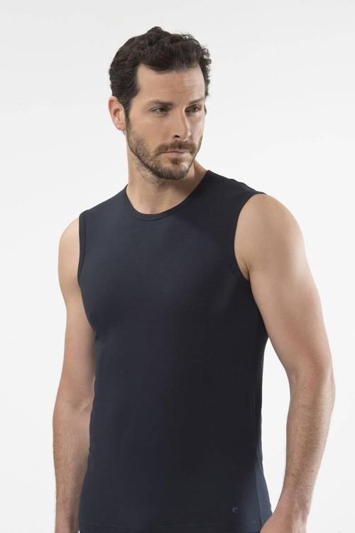 Erkek Bisiklet Yaka Spor Atlet Siyah